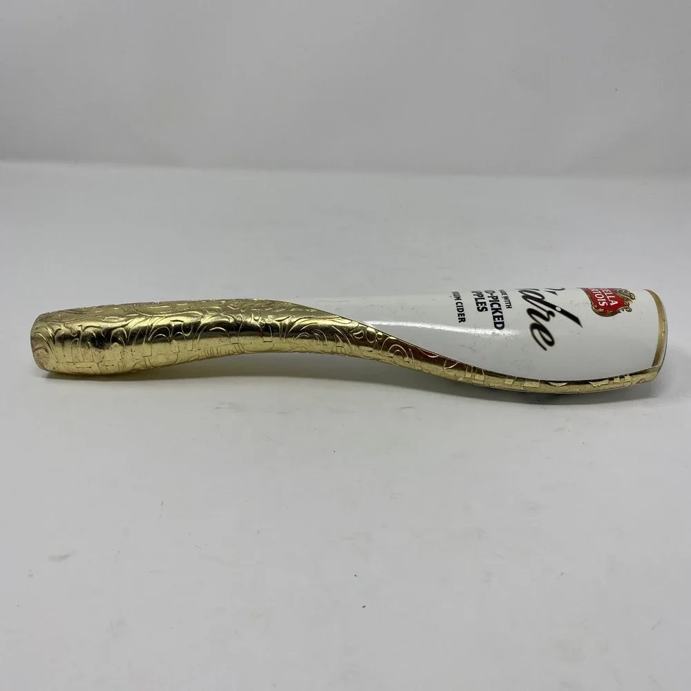 Stella Artois Cidre Beer Tap Handle Gold Filigree White Premium Cider Bar Decor